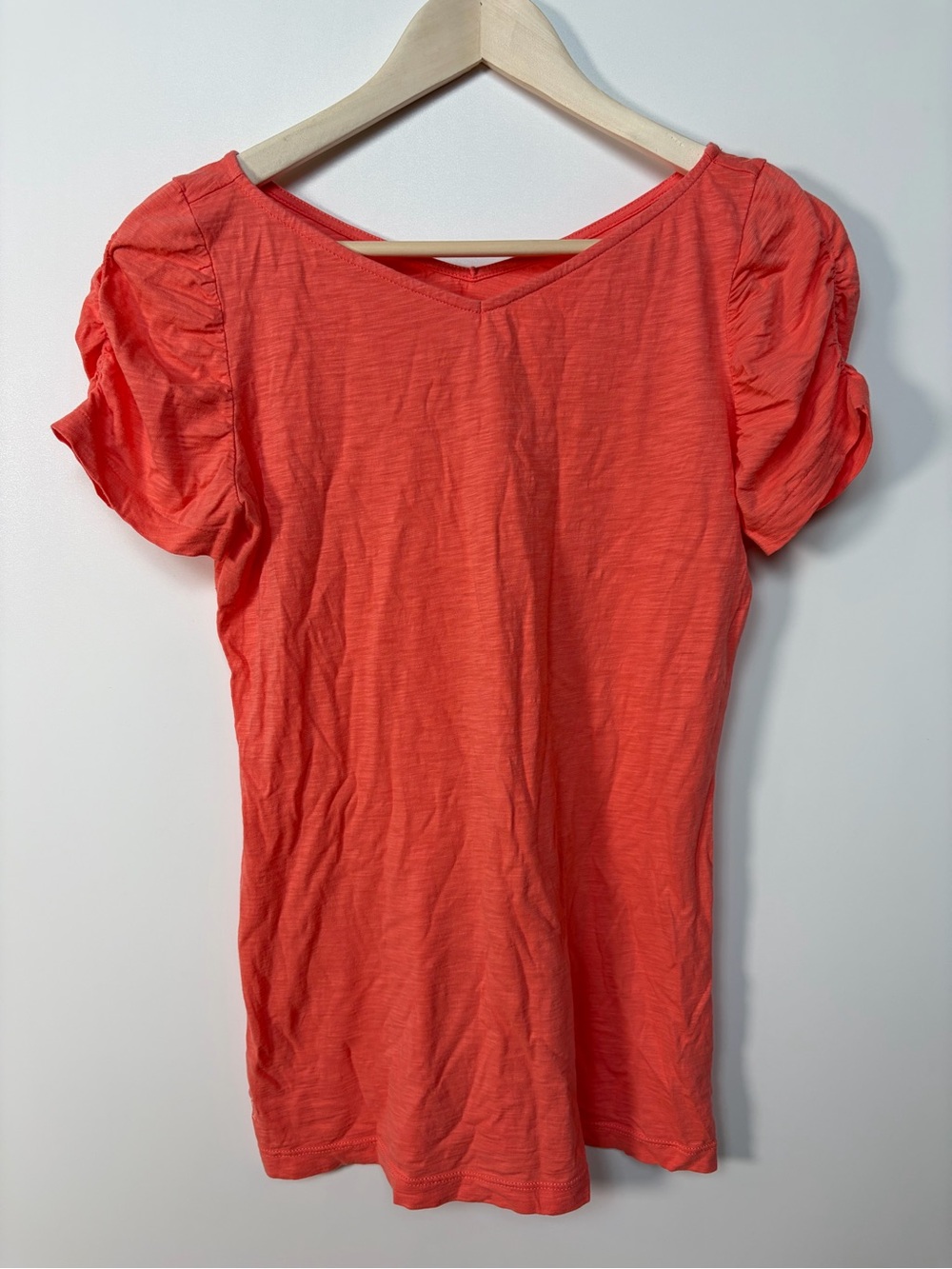 Lilly Pulitzer Lanette Top Coral Pima Cotton Size Medium